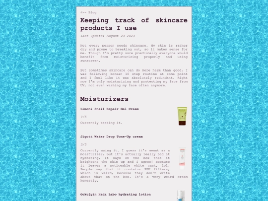skincare screenshot