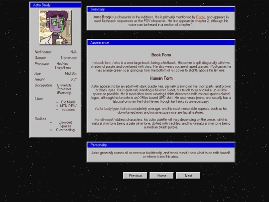 projects/theaddress/astro screenshot