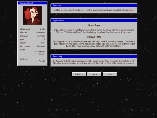 projects/theaddress/dysto screenshot