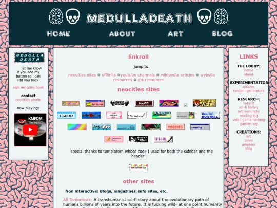 links screenshot
