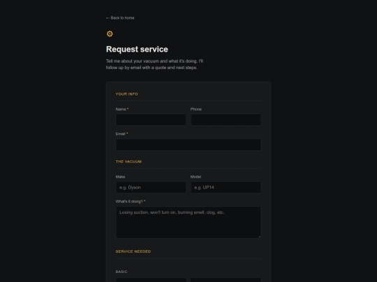 request-service screenshot