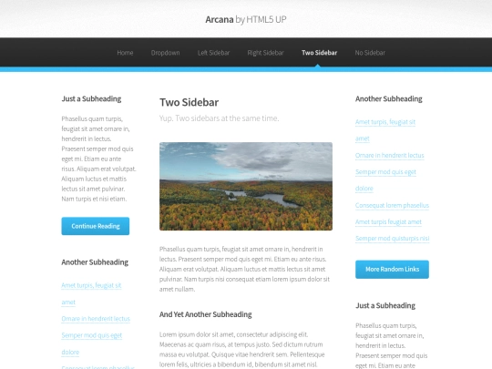two-sidebar screenshot
