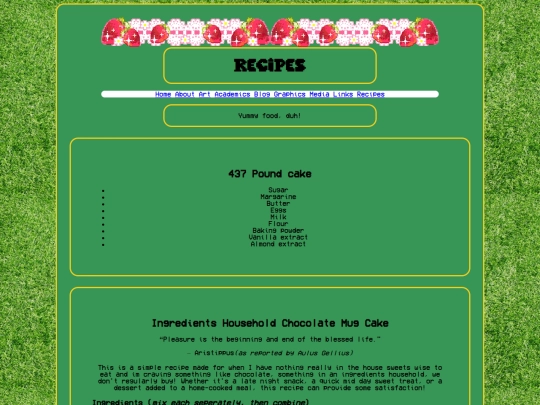 recipes screenshot