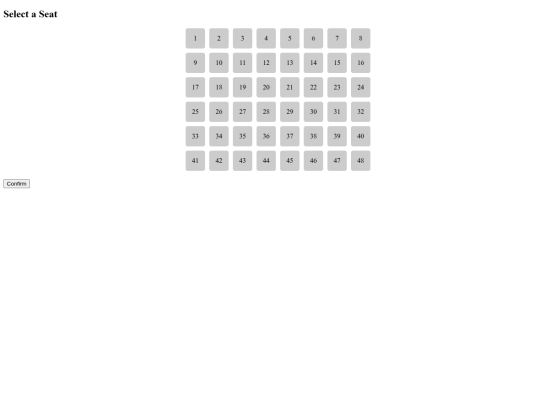 Cinema_booking/seat screenshot