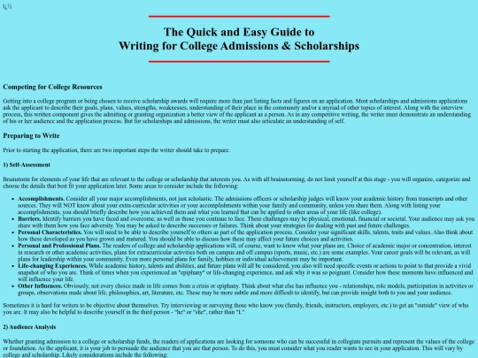 guides/scholarships screenshot