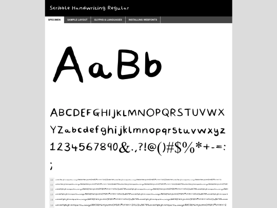 scribblefont/scribblehandwriting-regular-demo screenshot