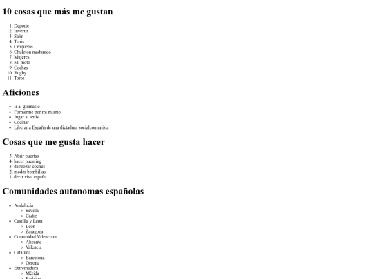 sitioweb/listas screenshot