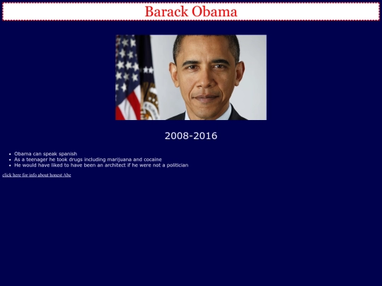presidentprofileminiproject screenshot