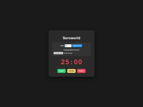 Newsite/Pomodoro screenshot
