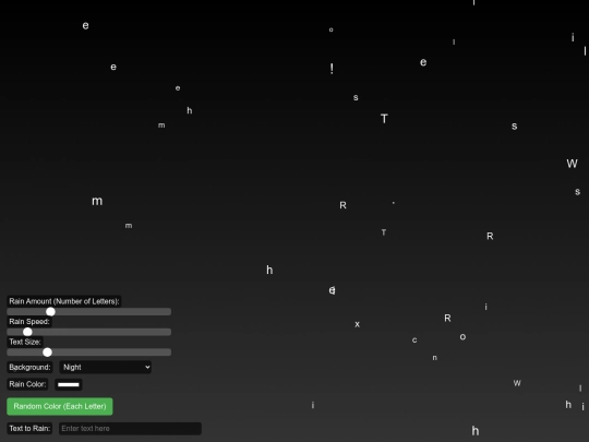 Rain of Words screenshot