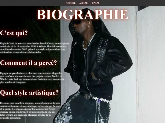 Biographie screenshot