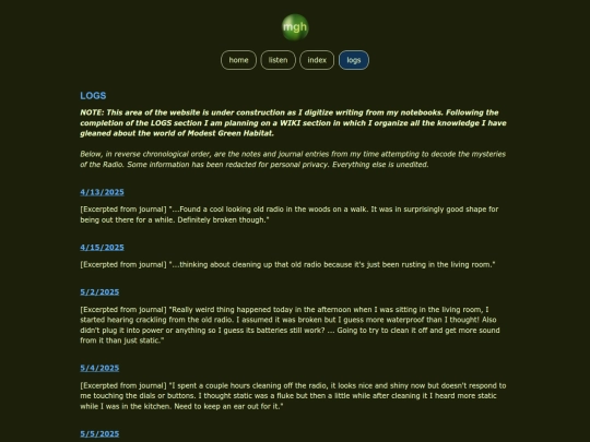 logs screenshot