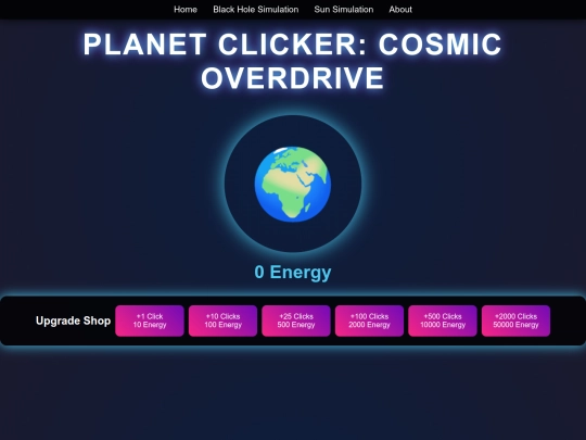planet clicker screenshot