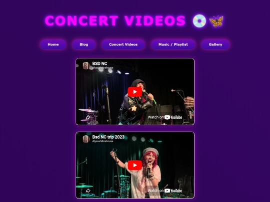 concerts screenshot