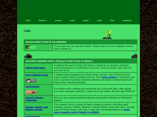 links screenshot