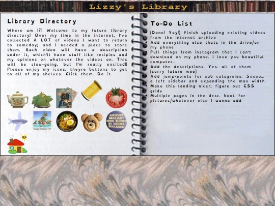 Library-landing screenshot