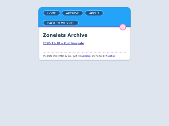 blog/archive screenshot