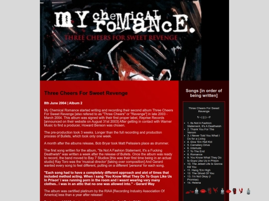 mcr/ThreeCheers screenshot