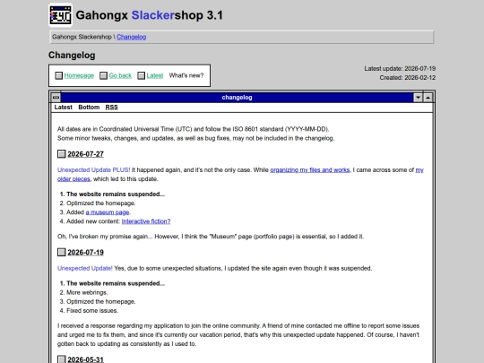 changelog screenshot
