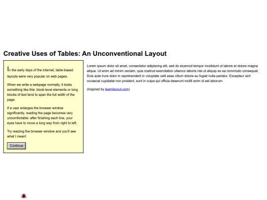 web_tricks/creative_uses_of_tables screenshot