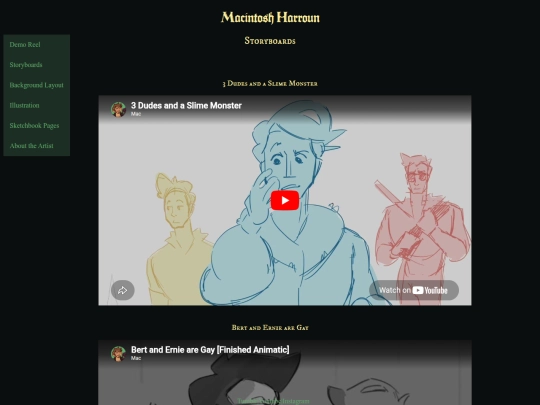Storyboards screenshot