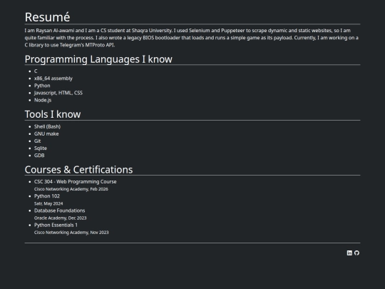 en/resume screenshot