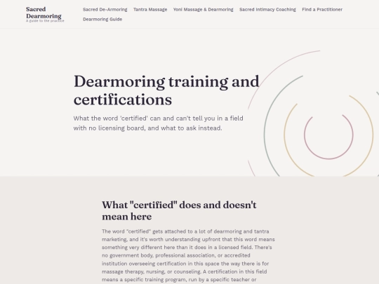 dearmoring-certifications-explained screenshot