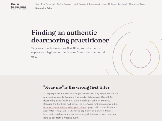 find-authentic-dearmoring-practitioner screenshot