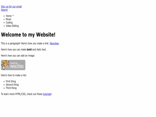 index screenshot