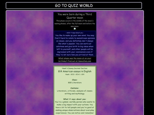 quizresults screenshot