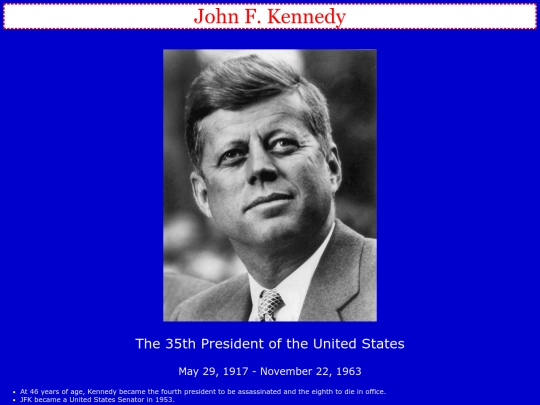 presidentprofileminiproject screenshot
