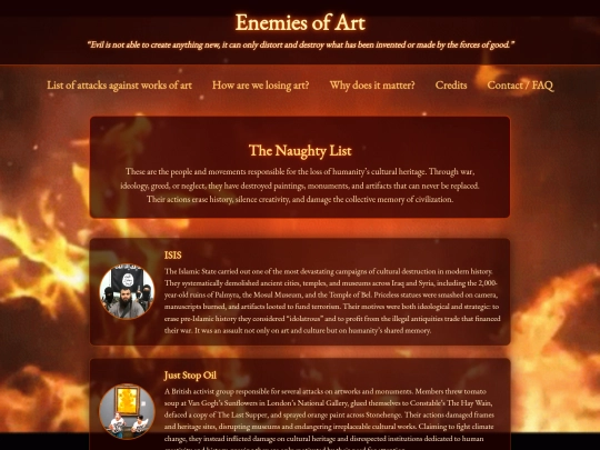 naughty-list screenshot