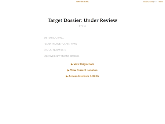 target-dossier screenshot