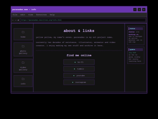 info screenshot