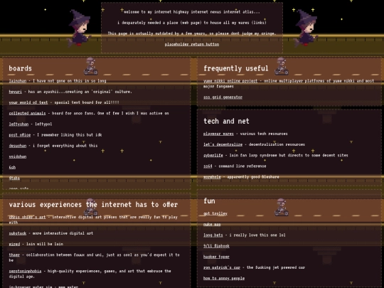 links screenshot