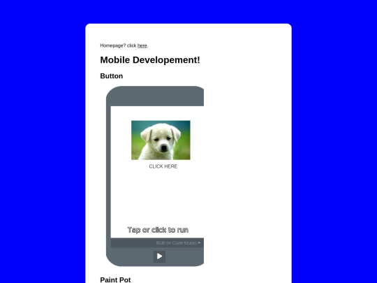 mobileDev screenshot