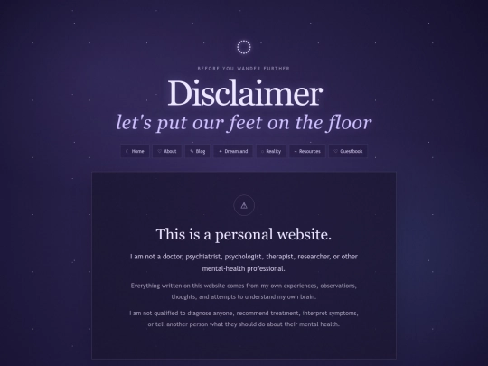 disclaimer screenshot