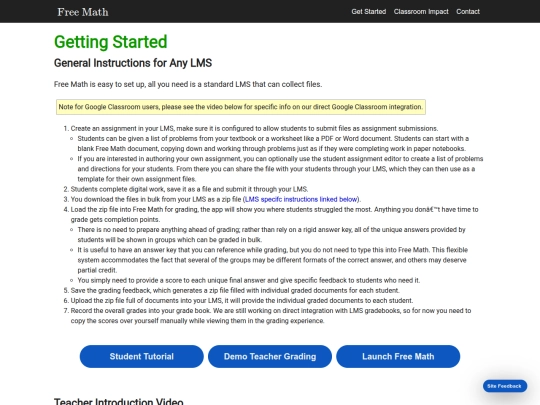 freemath/gettingStarted screenshot