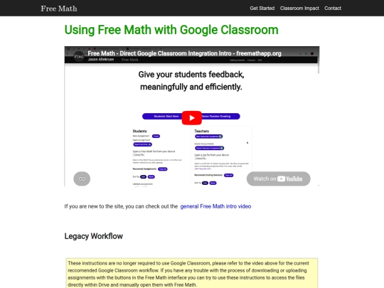 freemath/googleClassroomLegacy screenshot