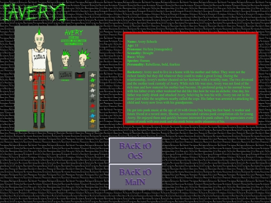 oc pages/AVErY screenshot