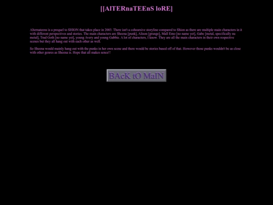 oc pages/AlTERnaTEEnS screenshot