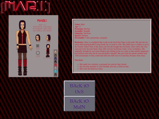 oc pages/MAri screenshot