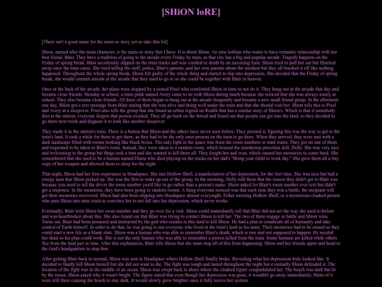 oc pages/SHiONloRE screenshot
