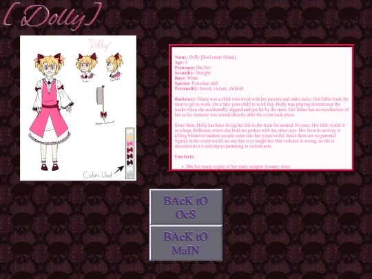 oc pages/dOLLy screenshot