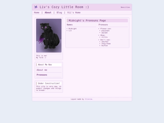 lavender/pronouns screenshot