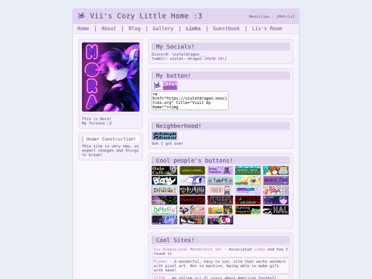 links screenshot