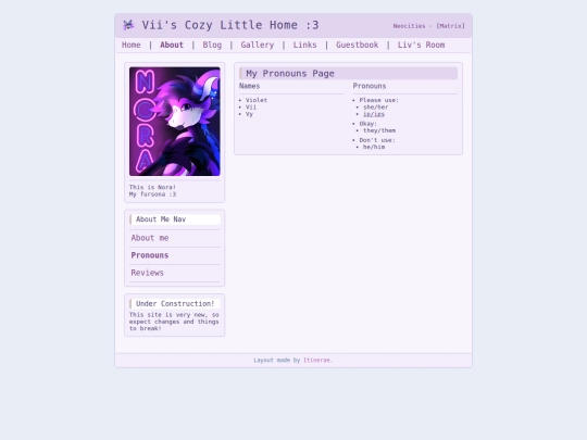 pronouns screenshot