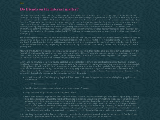 blog/friends screenshot
