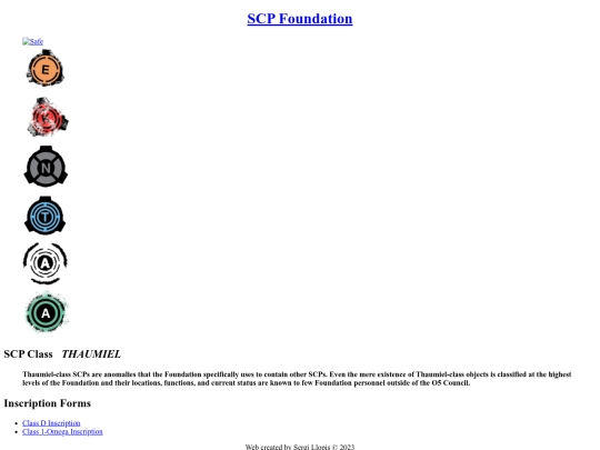pages/thaumiel screenshot