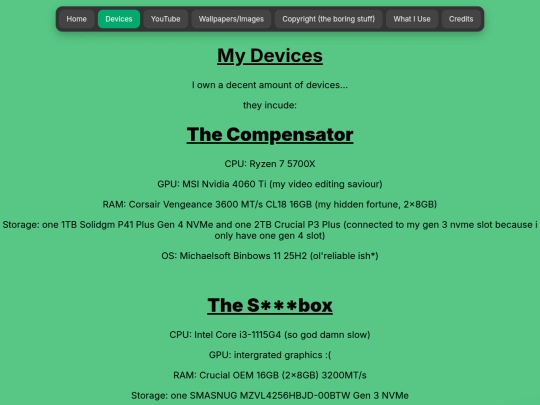 devices screenshot